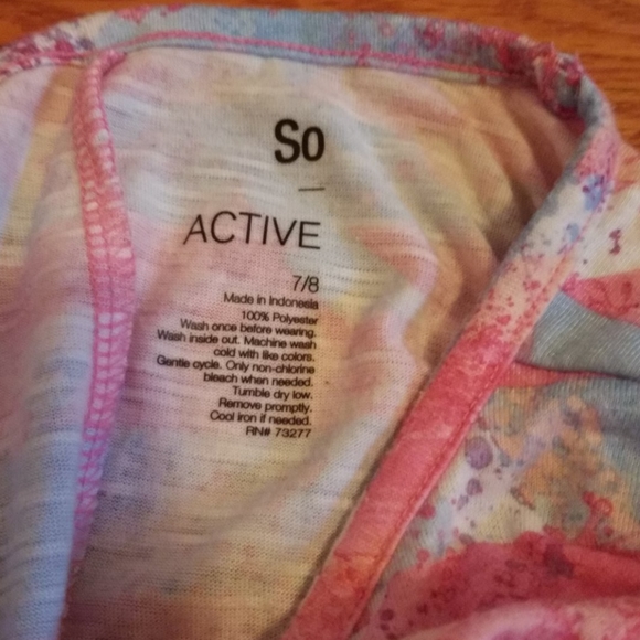 Girls active short sleeve shirt size 7/8 - Picture 3 of 3